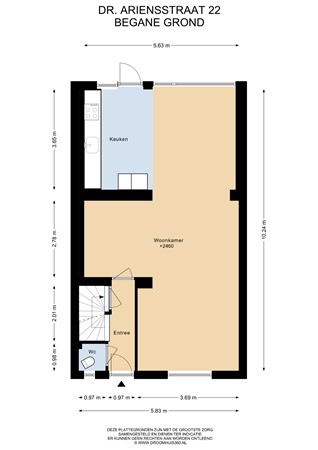 Floorplan - Dr. Ariënsstraat 22, 6162 XR Geleen